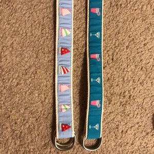 Handmade drink and sailboat ribbon belts sizes S/M